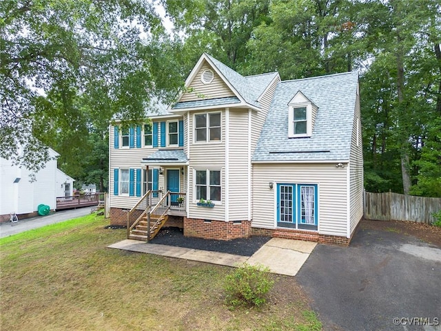 1712 Porters Mill Ln, Midlothian, VA 23114 - view of front of property with roof with shingles and crawl space