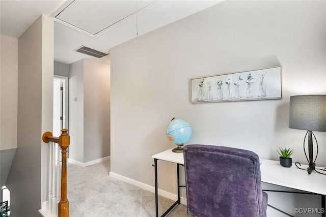 1712 Porters Mill Ln, Midlothian, VA 23114 - carpeted office with attic access and baseboards