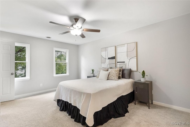 1712 Porters Mill Ln, Midlothian, VA 23114 - bedroom with light colored carpet and a ceiling fan