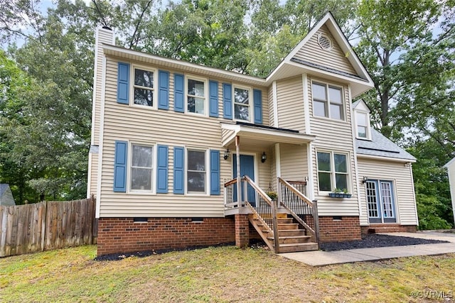 1712 Porters Mill Ln, Midlothian, VA 23114 - view of front of house featuring crawl space and a chimney