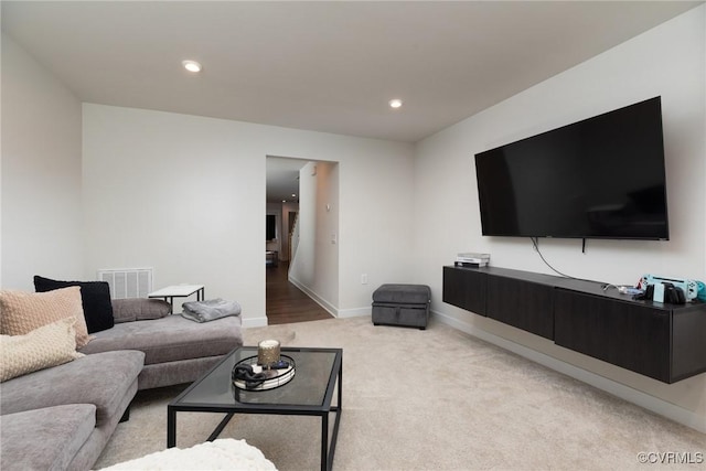 6740 Edith Oaks Way Unit 6740, Chesterfield, VA 23234 - living area with light carpet and recessed lighting