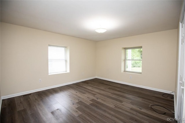 407 E 2nd St, Farmville, VA 23901 - unfurnished room featuring dark wood finished floors and baseboards