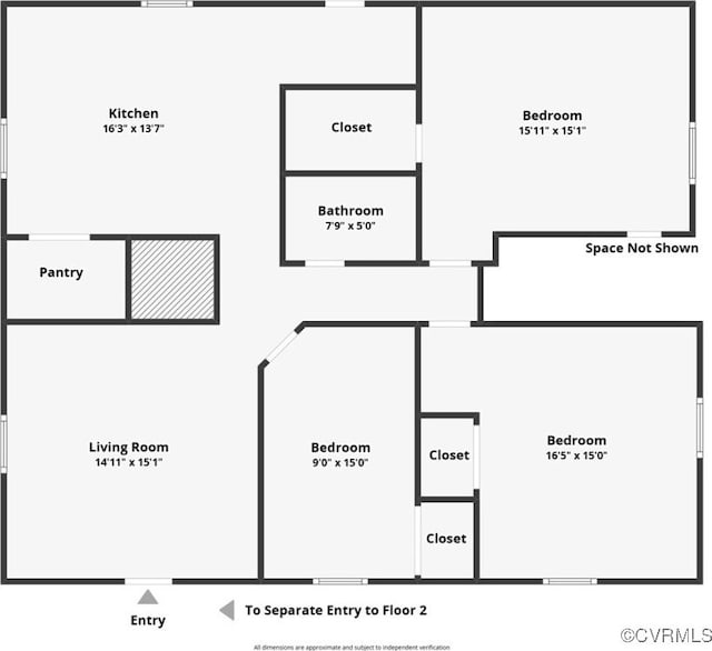 407 E 2nd St, Farmville, VA 23901 - view of room layout