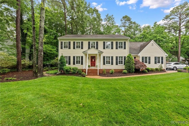 5911 Waters Edge Rd, Midlothian, VA 23112 - colonial-style house with a front yard