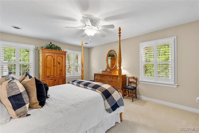 5911 Waters Edge Rd, Midlothian, VA 23112 - bedroom featuring light carpet and a ceiling fan