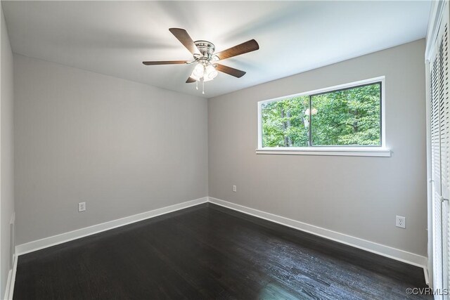9312 Groundhog, Chesterfield, VA 23235 - empty room featuring dark wood-type flooring and ceiling fan
