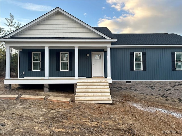 68 Halls Store Rd, Mineral, VA 23117 - view of front of property with covered porch and crawl space