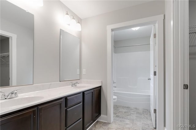 68 Halls Store Rd, Mineral, VA 23117 - full bath with double vanity,  shower combination, and a spacious closet