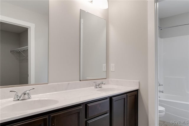 68 Halls Store Rd, Mineral, VA 23117 - bathroom featuring double vanity and bathing tub / shower combination