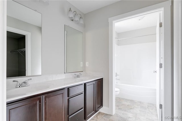 68 Halls Store Rd, Mineral, VA 23117 - bathroom with double vanity and washtub / shower combination