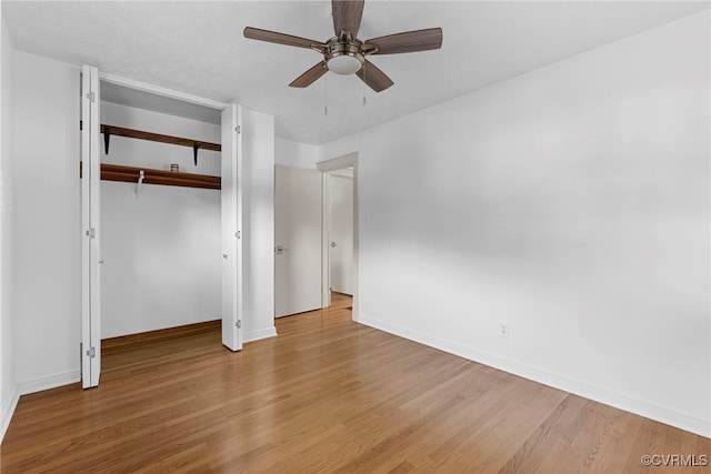 6482 Robin Way, Mechanicsville, VA 23111 - unfurnished bedroom featuring light wood-style flooring, a closet, and ceiling fan