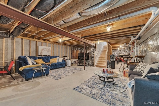 5812 Addison Gate Dr, North Chesterfield, VA 23234 - unfinished below grade area featuring stairway