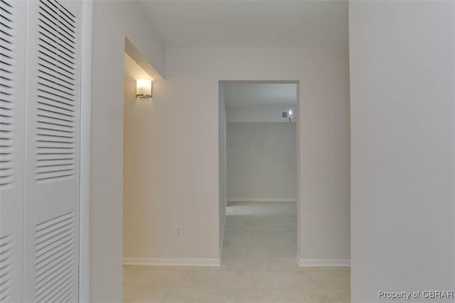 164 Lake One Dr, Hampton, VA 23666 - corridor with baseboards and tile patterned flooring