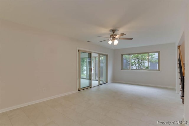 164 Lake One Dr, Hampton, VA 23666 - empty room with a ceiling fan and baseboards