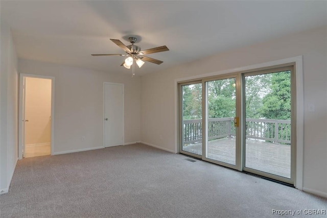 164 Lake One Dr, Hampton, VA 23666 - carpeted spare room with baseboards and ceiling fan