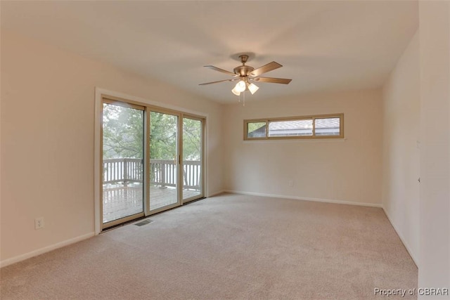 164 Lake One Dr, Hampton, VA 23666 - carpeted spare room featuring ceiling fan and baseboards