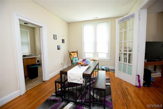 405 E 2nd St, Farmville, VA 23901 - dining room featuring wood finished floors and baseboards