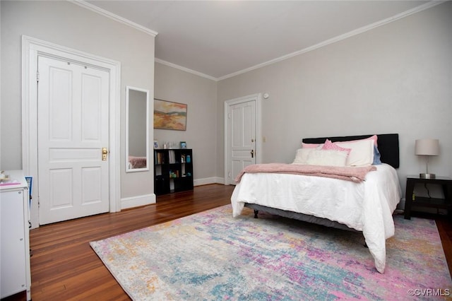 405 E 2nd St, Farmville, VA 23901 - bedroom featuring wood finished floors and ornamental molding