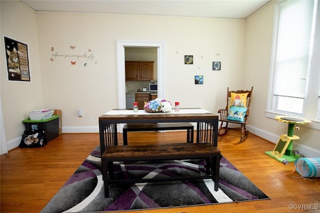 405 E 2nd St, Farmville, VA 23901 - dining room featuring light wood-style flooring and baseboards