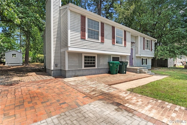 9502 Timber Pass, Glen Allen, VA 23060 - bi-level home featuring a shed and a chimney