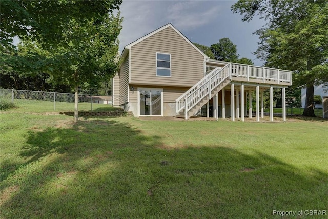7 Cathy Dr, Newport News, VA 23608 - back of property with stairs and a deck