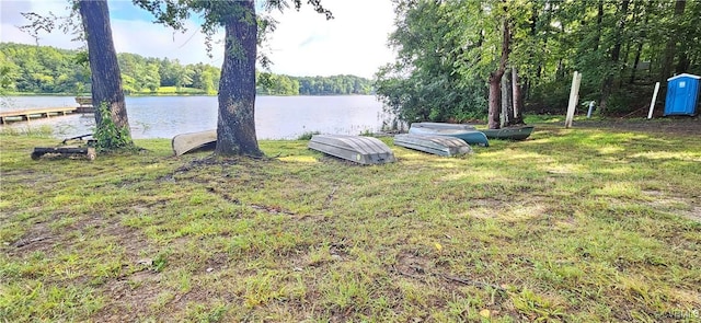 32 Hillcrest Dr, Columbia, VA 23038 - view of green lawn featuring a water view and a view of trees