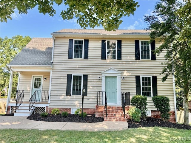 11809 Park Forest Ct, Henrico, VA 23059 - colonial house with roof with shingles