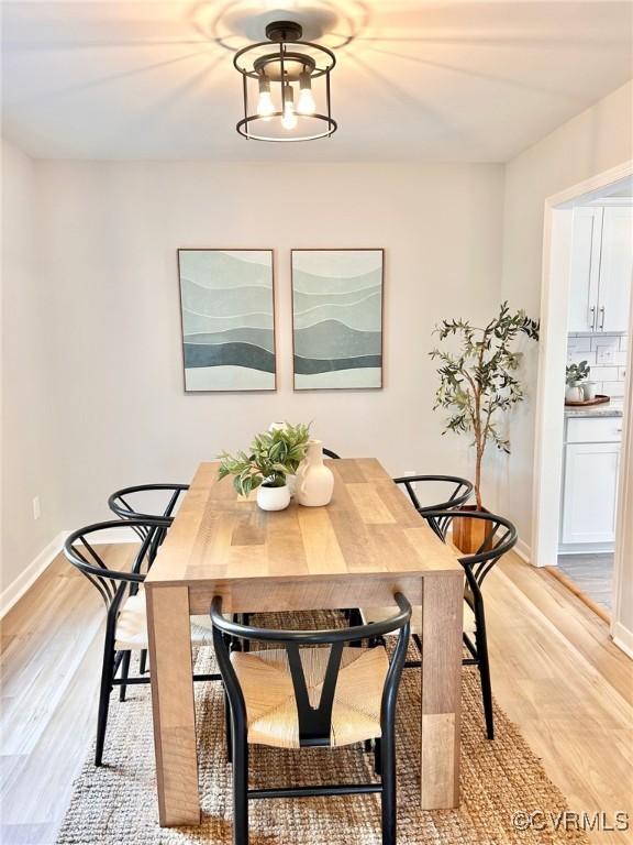 11809 Park Forest Ct, Henrico, VA 23059 - dining space featuring light wood finished floors