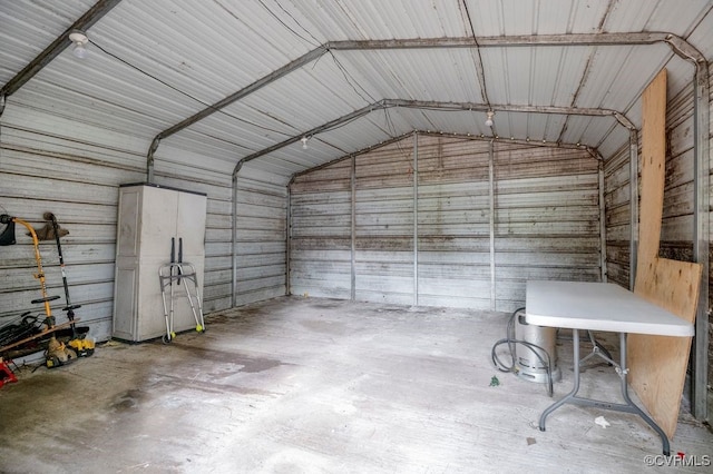 15116 Boydton Plank Rd, Dinwiddie, VA 23841 - garage featuring metal wall