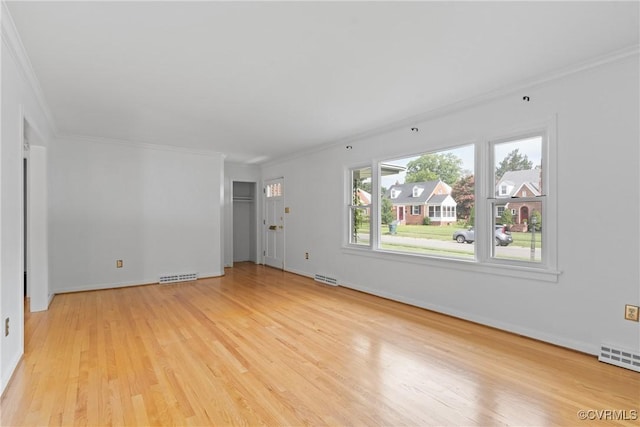2301 Essex Rd, Henrico, VA 23228 - spare room with light wood-style floors and crown molding