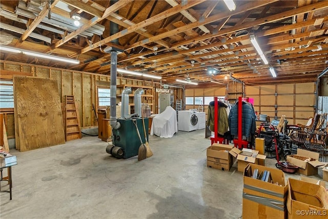 285 Jennings Ordinary Rd, Crewe, VA 23930 - garage with separate washer and dryer