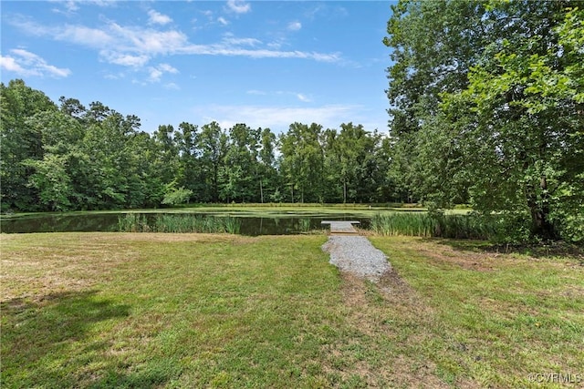 285 Jennings Ordinary Rd, Crewe, VA 23930 - view of grassy yard featuring a water view and a wooded view
