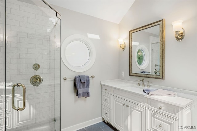 9929 Eildonway Pl, Henrico, VA 23238 - full bath featuring tile patterned floors, a stall shower, and vanity