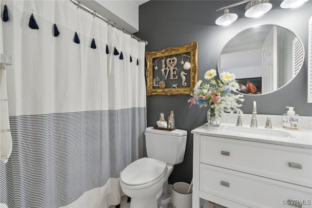 8256 Greystone W Cir, Henrico, VA 23229 - full bathroom with vanity and a shower with shower curtain