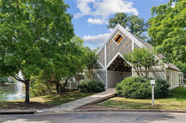 8256 Greystone W Cir, Henrico, VA 23229 - view of front of property with a water view