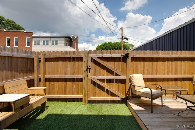 1320 W Main St, Richmond, VA 23220 - wooden deck featuring a gate