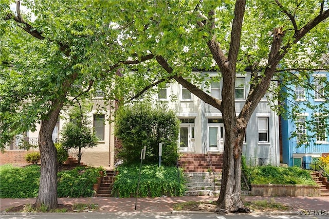 1320 W Main St, Richmond, VA 23220 - view of front of home with stairway and brick siding