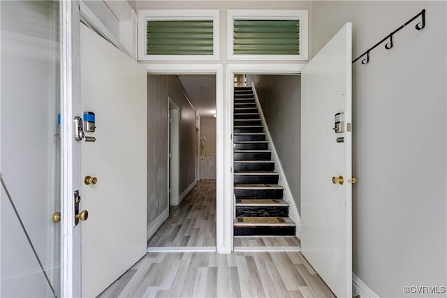 1320 W Main St, Richmond, VA 23220 - staircase featuring wood finished floors and baseboards