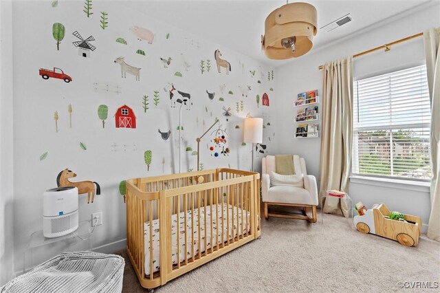 2133 Cantina Ln, Midlothian, VA 23114 - carpeted bedroom with a nursery area