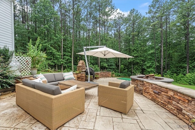 24000 Pear Orchard Rd, Moseley, VA 23120 - view of patio / terrace with outdoor lounge area and a grill