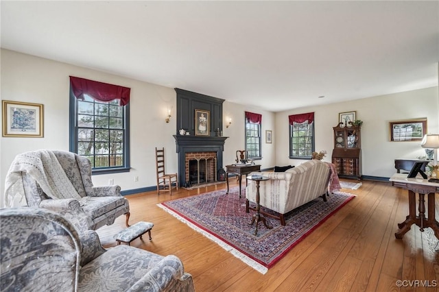 88 Holly Grv, Jamestown, VA 23185 - living area featuring a fireplace and hardwood / wood-style floors