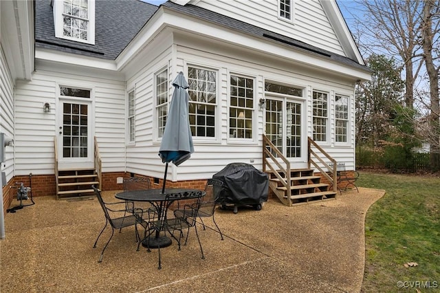 88 Holly Grv, Jamestown, VA 23185 - view of patio / terrace featuring entry steps and grilling area