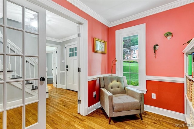 13904 Sunrise Bluff Rd, Chesterfield, VA 23112 - sitting room with ornamental molding and wood finished floors
