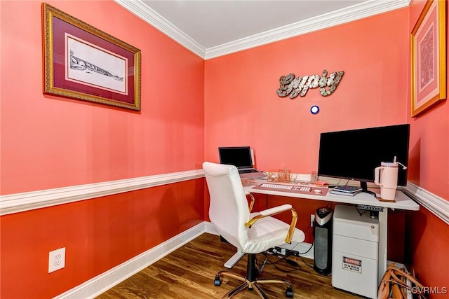 13904 Sunrise Bluff Rd, Chesterfield, VA 23112 - home office featuring wood finished floors and crown molding