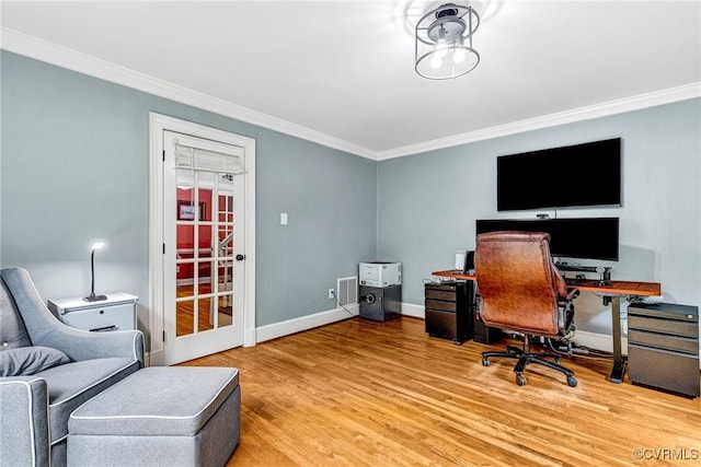 13904 Sunrise Bluff Rd, Chesterfield, VA 23112 - office space with crown molding and wood finished floors