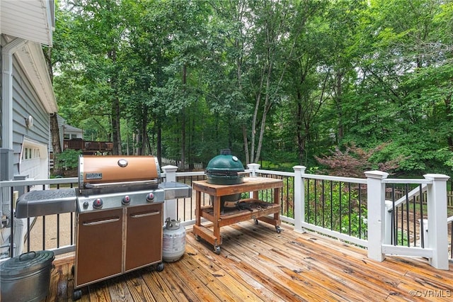13904 Sunrise Bluff Rd, Chesterfield, VA 23112 - wooden terrace with grilling area