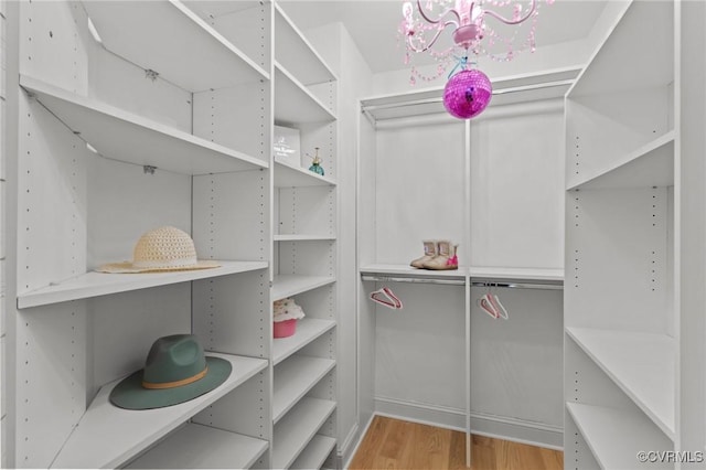 3808 Solebury Pl, Midlothian, VA 23113 - spacious closet with wood finished floors and a chandelier