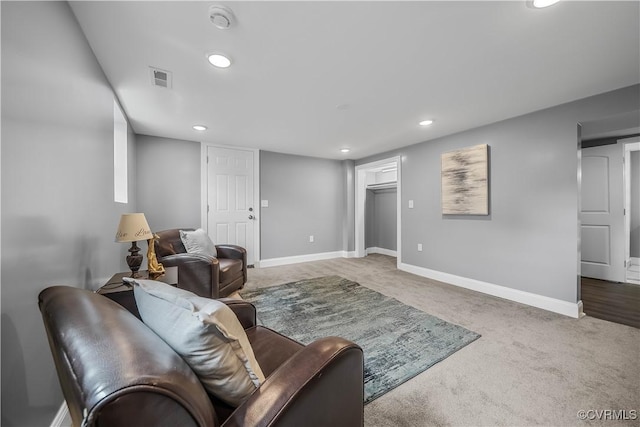 21405 Chesterfield Ave, Chesterfield, VA 23803 - carpeted living area featuring recessed lighting and baseboards