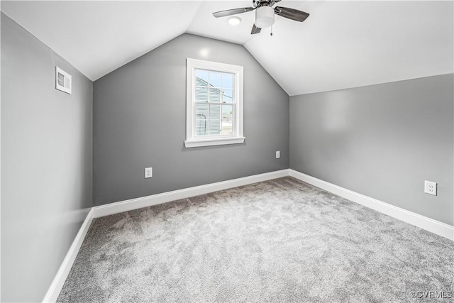21405 Chesterfield Ave, Chesterfield, VA 23803 - bonus room featuring a ceiling fan, lofted ceiling, and carpet flooring