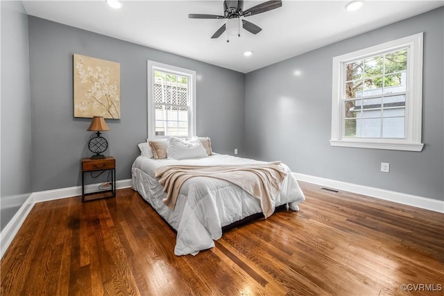 21405 Chesterfield Ave, Chesterfield, VA 23803 - bedroom featuring wood finished floors, recessed lighting, and ceiling fan